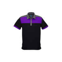 Mens Charger Polo Black/Royal/Grey Small