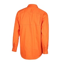 WORKIT Hi-Vis Lightweight Adjustable Cuff Shirt Orange 2XL
