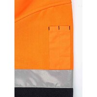 WORKIT Hi-Vis 2 Tone Zip Through Taped Fleece Jumper Orange/Navy 3XL