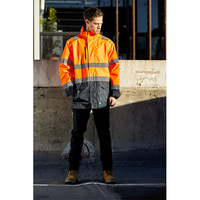 Rainbird Workwear Adults Ultimate Jacket Small Fluro Orange/Navy