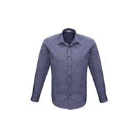 Mens Trend Long Sleeve Shirt Silver XSmall