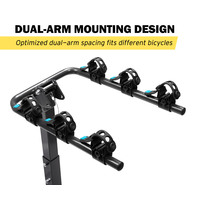 SAN HIMA 3 Bicycle Bike Carrier Foldable 2" Hitch Mount Foldable