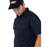 Pressure Short Sleeve Shirt Colour Navy Blue Size S