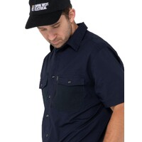 Pressure Short Sleeve Shirt Colour Navy Blue Size M