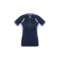 Ladies Renegade Tee Royal/Navy/Fluoro Orange 8