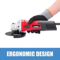 Topex heavy duty 900w 125mm 5'' angle grinder w/ 25pcs 5" grinding wheels