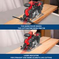 Topex 20v circular saw, with 4.0ah battery & charger, 4,300rpm, 0°- 45° bevel cutting