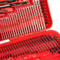 Topex 246pcs combination drill bit set screw bits titanium for metal wood masonry