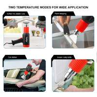 Topex heat gun hot air heating tool kit dual speed w/ 5 accessories storage case