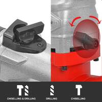 Topex 1010w sds+ rotary hammer drill demolition jack hammer kit w/ chisels drill