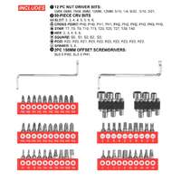 Topex 100 pcs screwdriver set non-slip precision screw bits sockets kit w/ oxford bag