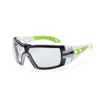 Uvex Pheos Guard Safety Glasses Pair HC/AF Clear Black/Yellow