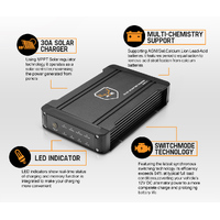 Mobi 30A DC to DC Battery Charger 12V MPPT Solar AGM Lithium LifePO4