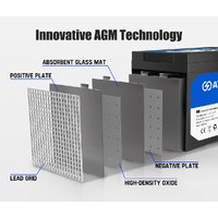 ATEM POWER 2X 9AH AGM Battery AMP Lead Acid SLA Deep Cycle Battery Dual Solar Power