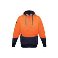 Syzmik Unisex Hi Vis Textured Jacquard Hoodie Yellow/Charcoal XXS