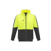Syzmik Unisex Hi Vis Full Zip Hoodie Orange/Charcoal XXS