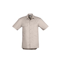 Syzmik Mens Light Weight Tradie S/S Shirt Grey Small