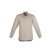 Syzmik Mens Lightweight Tradie L/S Shirt Blue Small