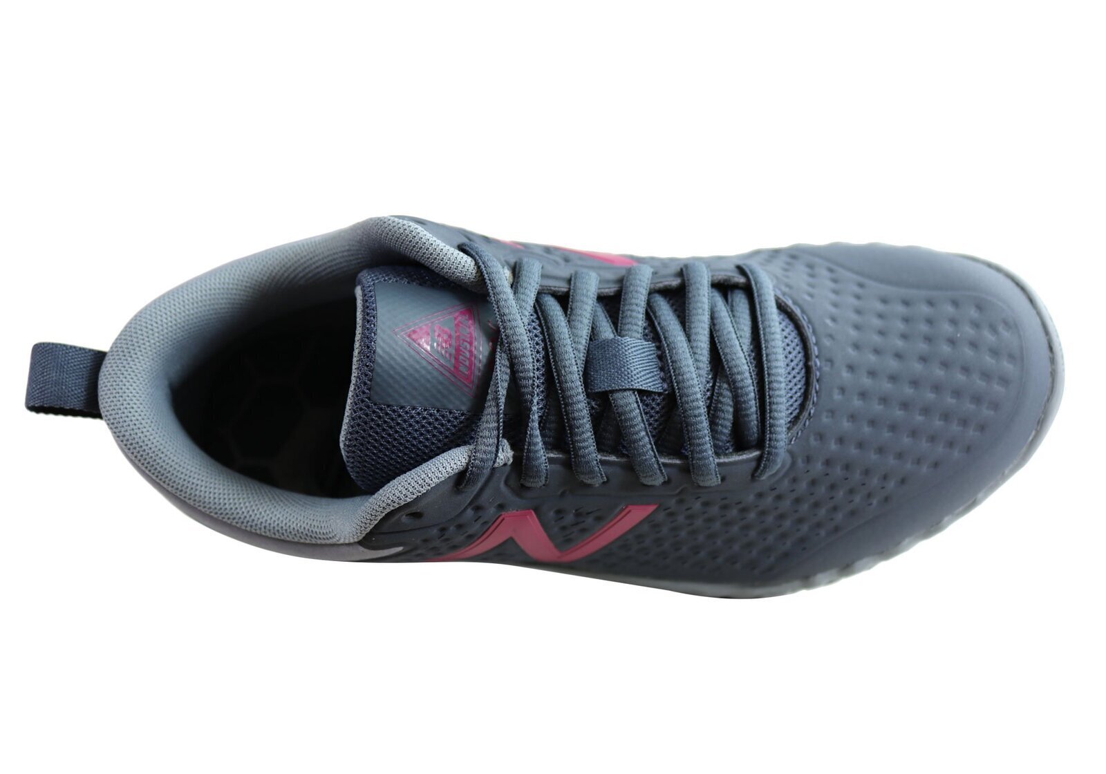 New Balance Womens 806 Wide Fit Slip Resistant Work Shoes - Grey/Berry - US 6