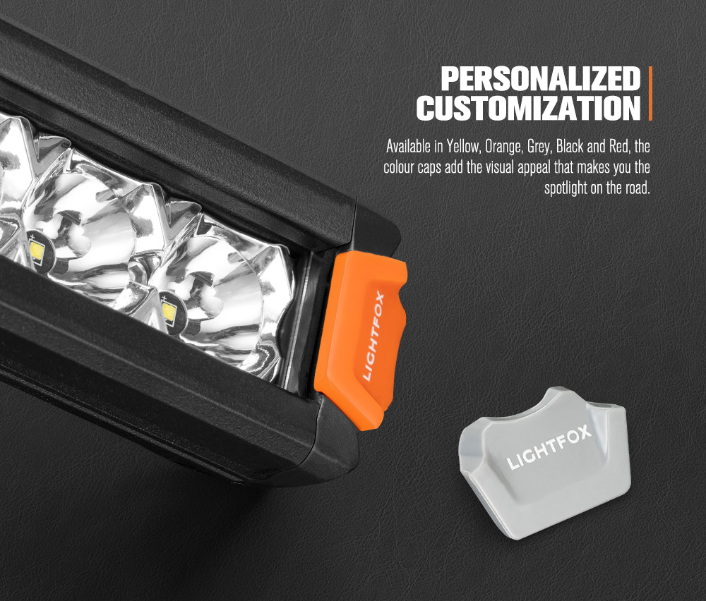 LIGHTFOX Pair 8inch Osram LED Light Pods Spot Beam Driving Light Bar Offroad 4x4