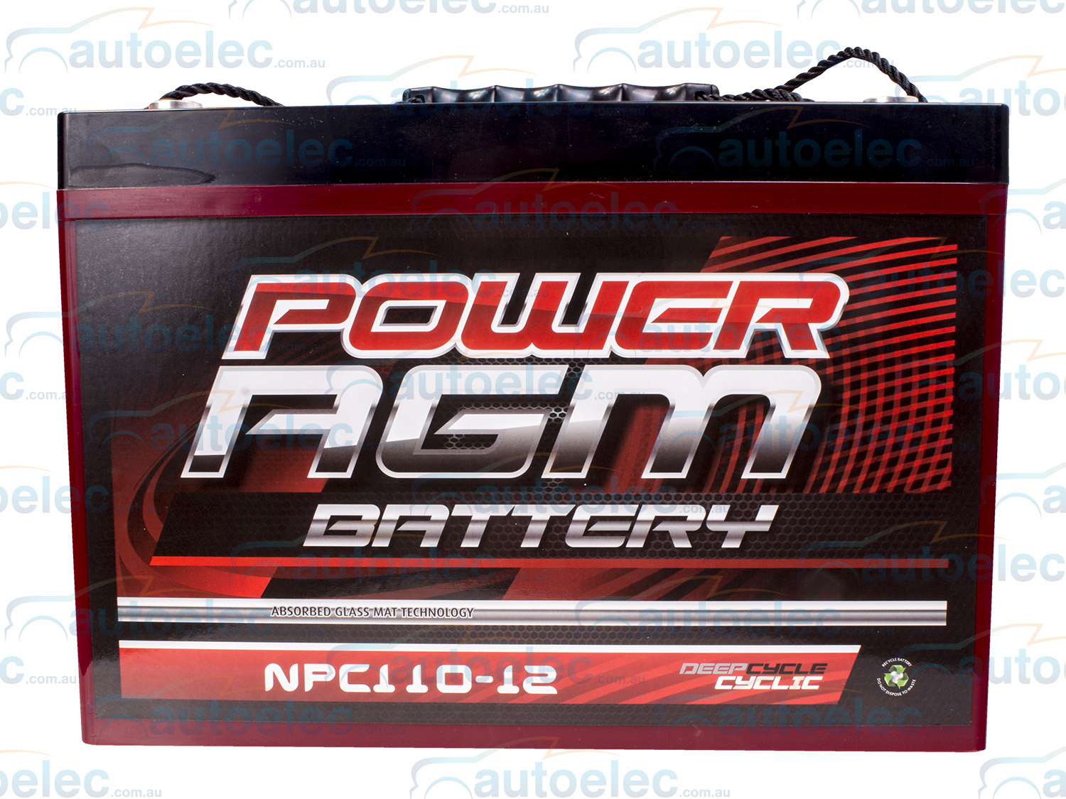 Power AGM 12V 110Ah Amp Hour Agm Battery Sla 12 Volt Deep Cycle Dual Fridge 105Ah 100Ah
