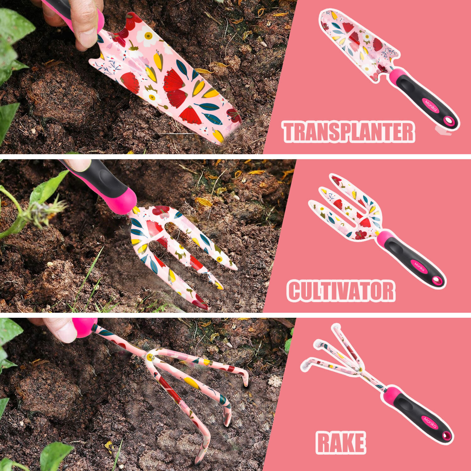 Monika 20-Piece Garden Tool Kit Set Garden Tools For Woman Gifts