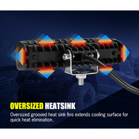 Pair 6inch LED Work Light Bar Flood Beam Lamp Reverse Offroad 4x4