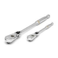 GearWrench 1/4" & 3/8"Dr 90T Dual Material Locking Flex Head Teardrop Ratchet Set 81274T