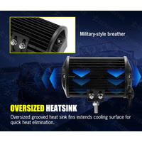 LIGHTFOX Pair 5inch LED Light Bar Pods Flood Driving TRUCK SUV OffRoad 4WD