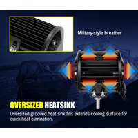 LIGHTFOX 8x 4inch LED Work Light Bar Spot Flood Work Fog Lamp Reverse Offroad 4WD