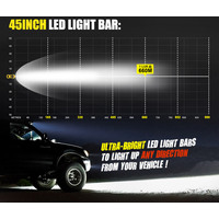 FIERYRED 45inch LED Light Bar Combo Driving Light Truck Offroad 4x4WD