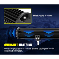 LIGHTFOX 20inch LED Light Bar Slim Dual Row Flood Spot Combo Beam 4X4 Offroad