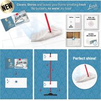 BrightTools Silicone Broom & Squeegee Cleaning System, 3in1 Broom & Squeegee & Quick mop