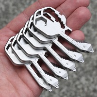 Key Ring Multi Purpose Tool Key Stainless Steel Twin Pack = 2 x 24 - 1