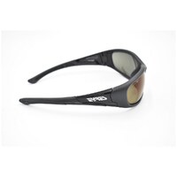 Eyres by Shamir BERCY Matt & Shiny Black Frame Polarised Grey Blue Mirror Lens Safety Glasses