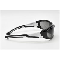 Eyres by Shamir BERCY Matt Black & White Frame Grey Lens Safety Glasses