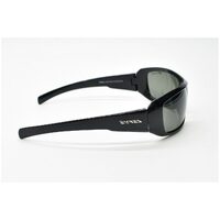 Eyres by Shamir THUNDER Shiny Black Frame Polarised Grey Lens Safety Glasses
