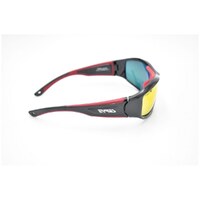Eyres by Shamir ICEBERG Aluminum Black Frame Polarised Grey Red Revo Water Repellent Safety Glasses