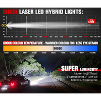 FIERYRED 9inch Laser Driving Lights Round Spot Lights Offroad Replace HID