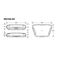 Narva Aeromax Mini Led Light Bar Box Emergency Flashing Rotating Beacon