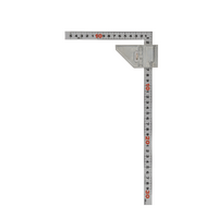Carpenter's square flat hard chrome finish with stopper hirapita - metal body 30 cm jis