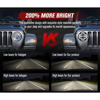 LIGHTFOX Pair  LED Headlights for Jeep Wrangler JL 2018-ON