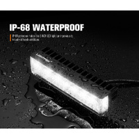 LIGHTFOX Pair 6inch Osram LED Light Pods Combo Beam Light Bar Reverse Offroad 4x4