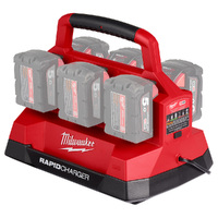 Milwaukee 18V 6 Bay PACKOUT Rapid Charger M18PC6