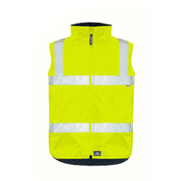 Rainbird Workwear 4-In-1 Utility Jacket & Vest XS Fluro Orange/Navy