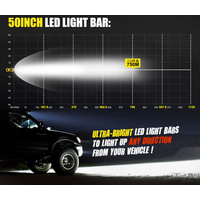 FIERYRED 50inch LED Light Bar Curved Combo Driving Light Offroad 4x4
