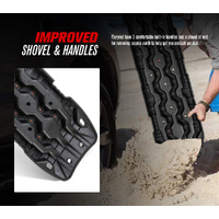 Fieryred Recovery Tracks 15T Board 4WD Vehicle Sand/Snow/Mud 1 Pair Black