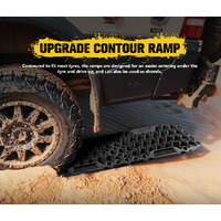 BUNKER INDUST Recovery Tracks Sand Track with Jack Base Pair 10T Mud Snow OffRoad 4WD Black