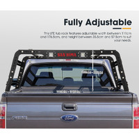 SAN HIMA Universal Ute Tub Rack 3mm Powder Coated Steel Adjustable Height Width