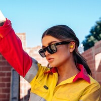 SafeStyle Fusions Black Frame Tinted Lens Safety Glasses
